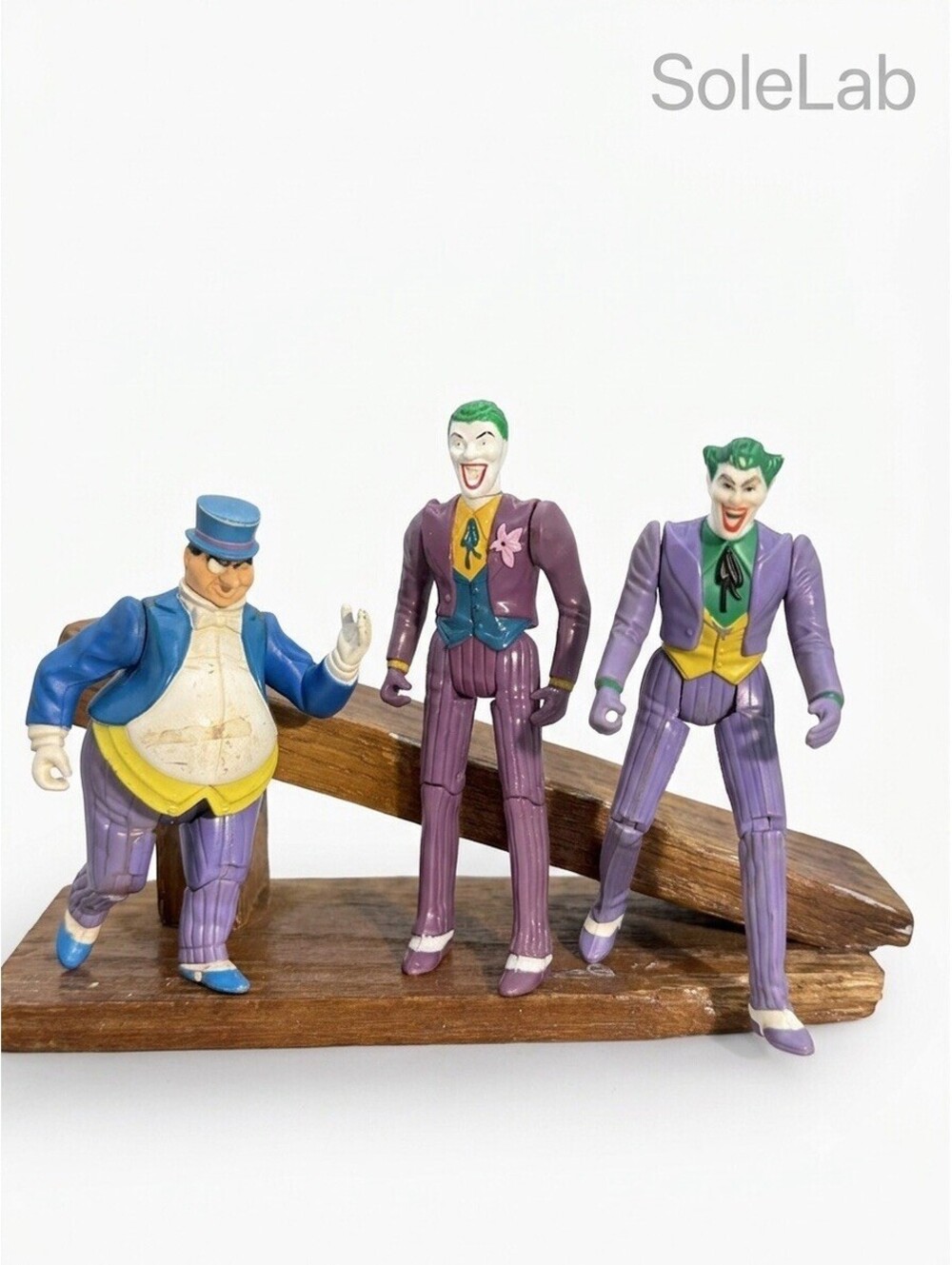 Vintage Kenner- DC Comics Joker Penguin Action Figure Lot 1984 1989 Loose
